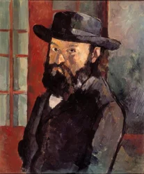 Portret van Cézanne met vilten hoed